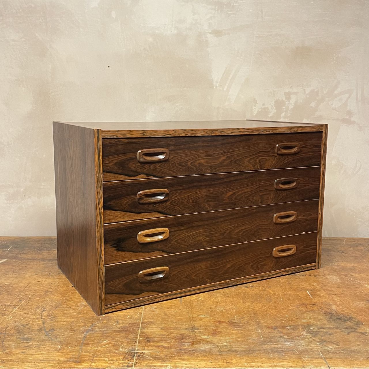 Danish 4 Drawer Rosewood Chest Of Drawers