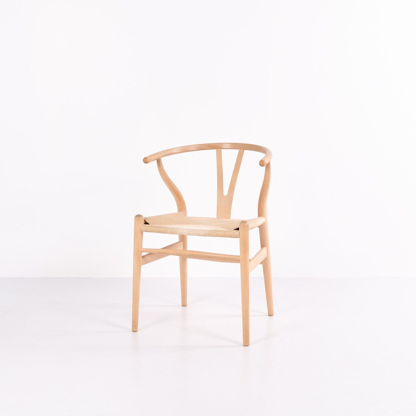Set Of Six Y Chairs   Model Ch24   Beech & Natural Wicker   Hans J. Wegner   Carl Hansen & Son   1970s photo 2999.0