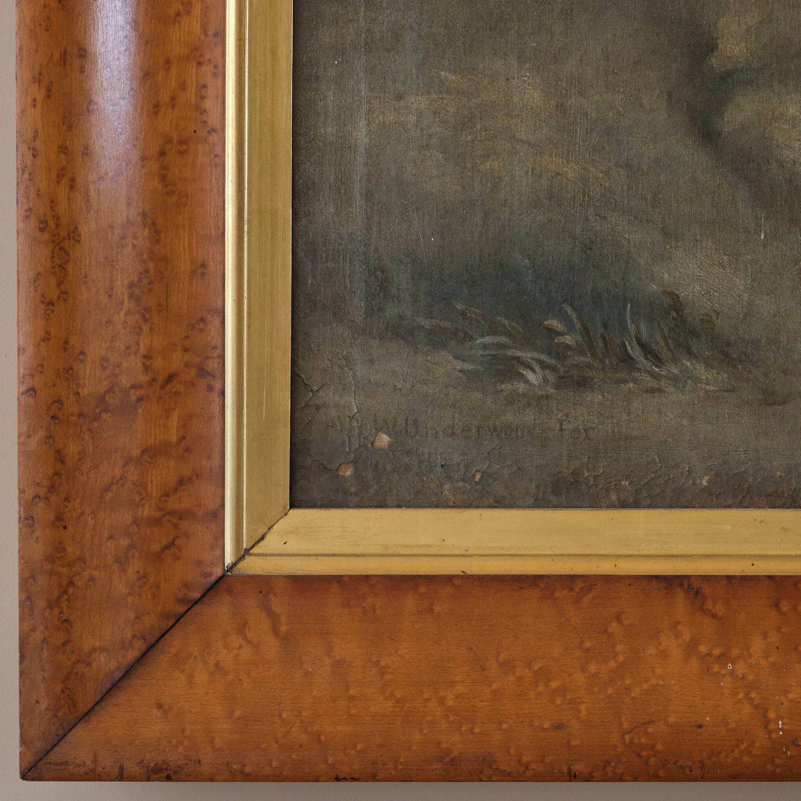 Early 19th Century Naive Oil On Canvas. photo vinterior