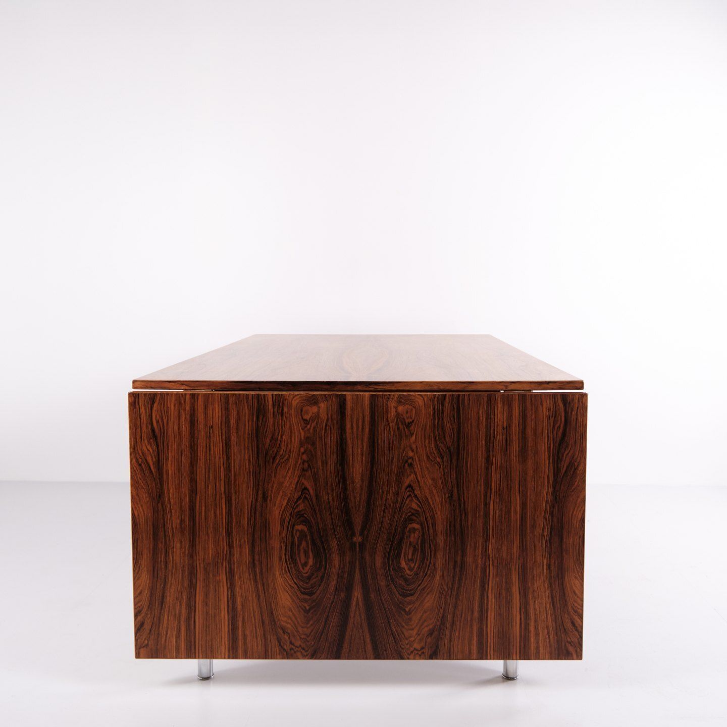 Dining Table With Flaps   Model At 319   Rio Rosewood & Steel Legs   Hans J. Wegner   Andreas Tuck   1960s photo furniture