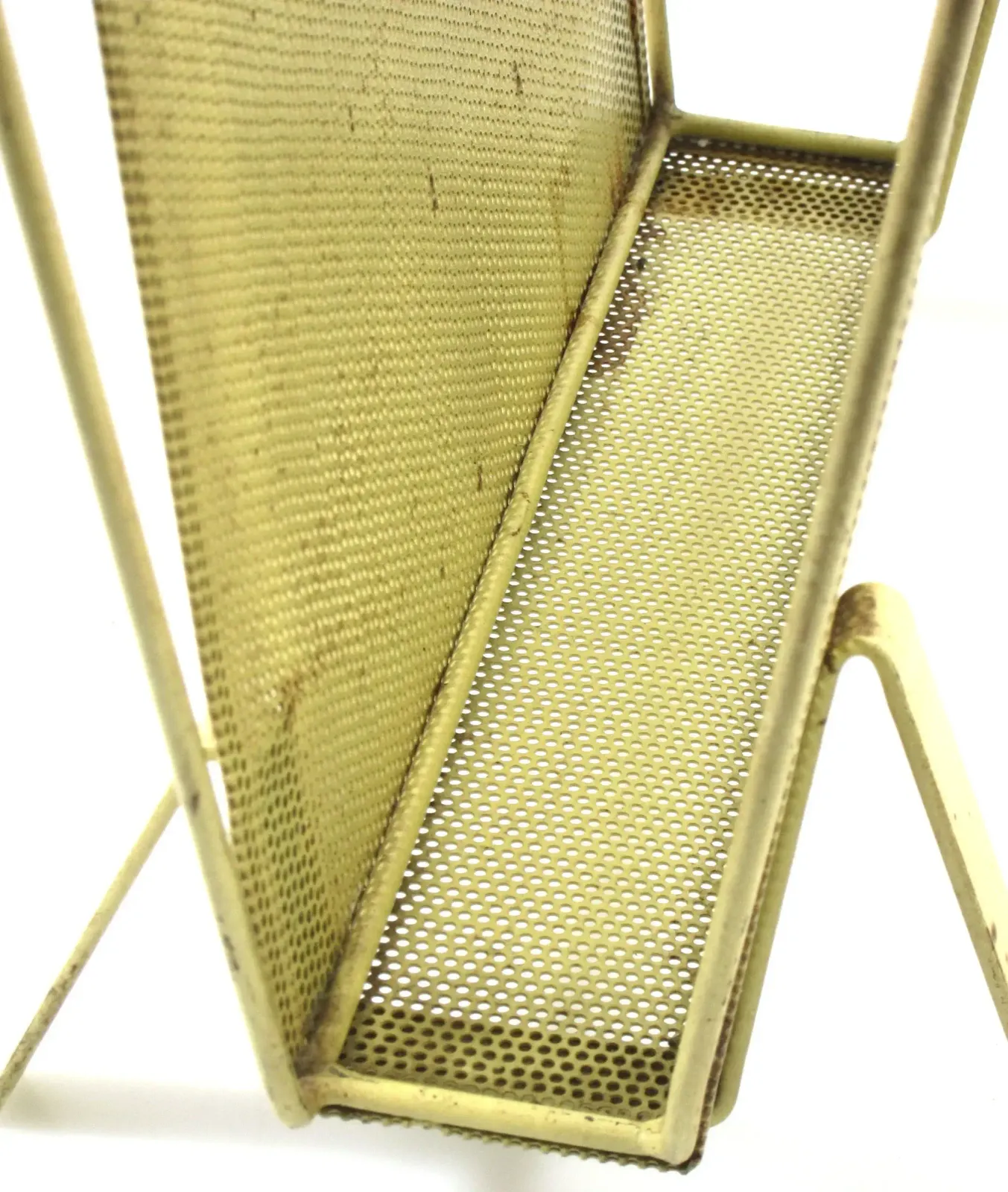 Compact Yellow Mathieu Matégot 1960s Magazine Rack For Artimeta photo furniture