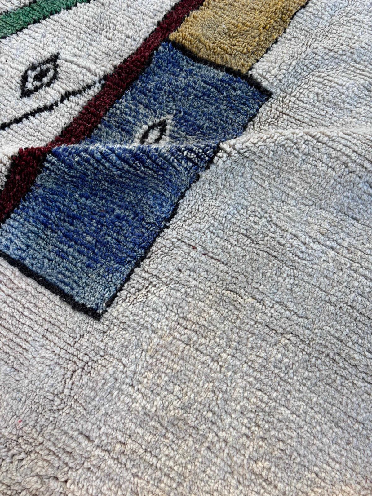 photo furniture Minimalist Pattern Modern Colorful Rug 210x310 Cm, Authentic Moroccan Rug, Beni Ourain Wool Rug, Handmade Rug, ,