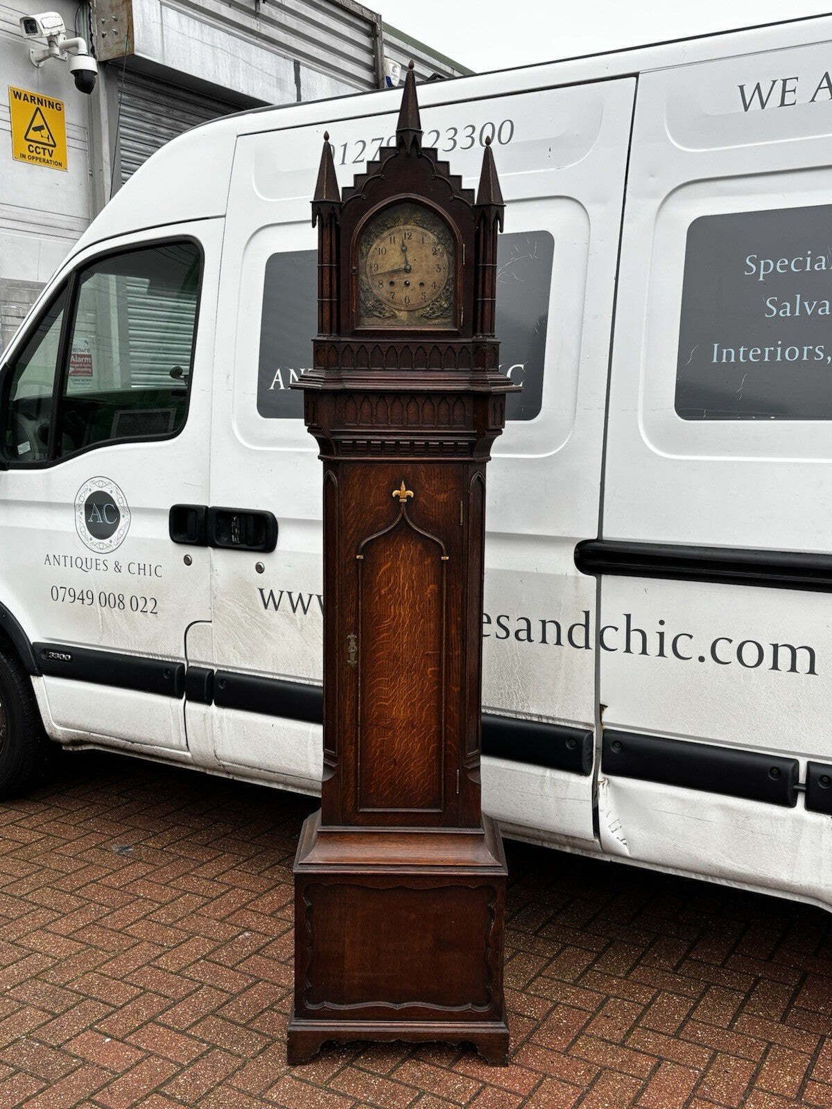 2239.0 Impressive Gothic Fusee Bracket Clock On Pedestal. photo