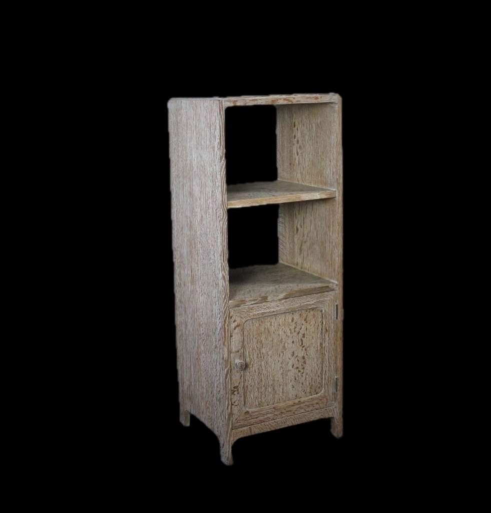 Heals Of London Limed Oak Bedside Cabinet C1930's