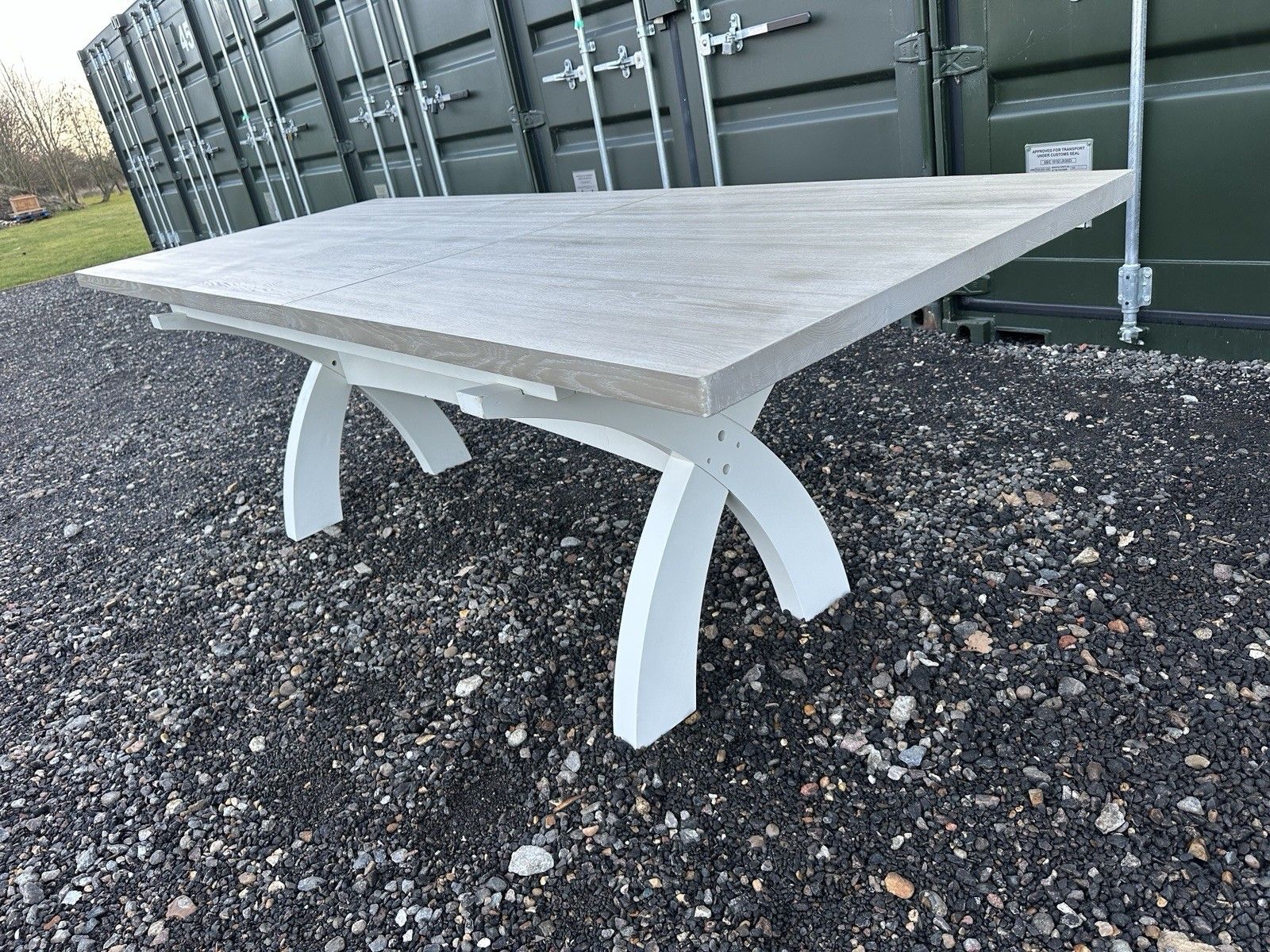 Oak Furnitureland Brompton Acacia Solid Extending 6 Or 8 Seator Dinning Table photo vintage