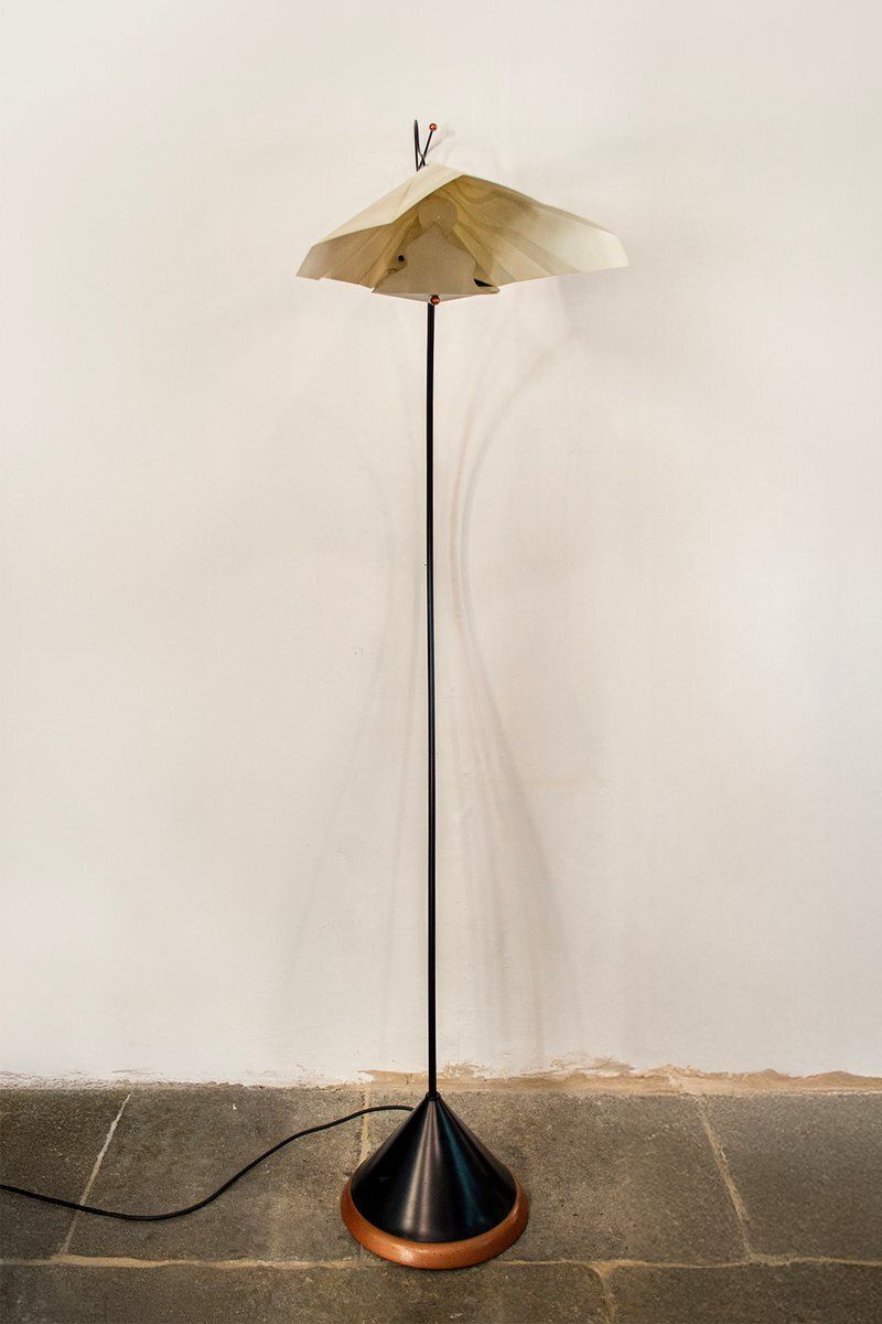Moderne Italiaanse Metalen En Kunststof Vloerlamp Sister Van Dalisi Voor Oluce, Jaren 1990 photo Verlichting
