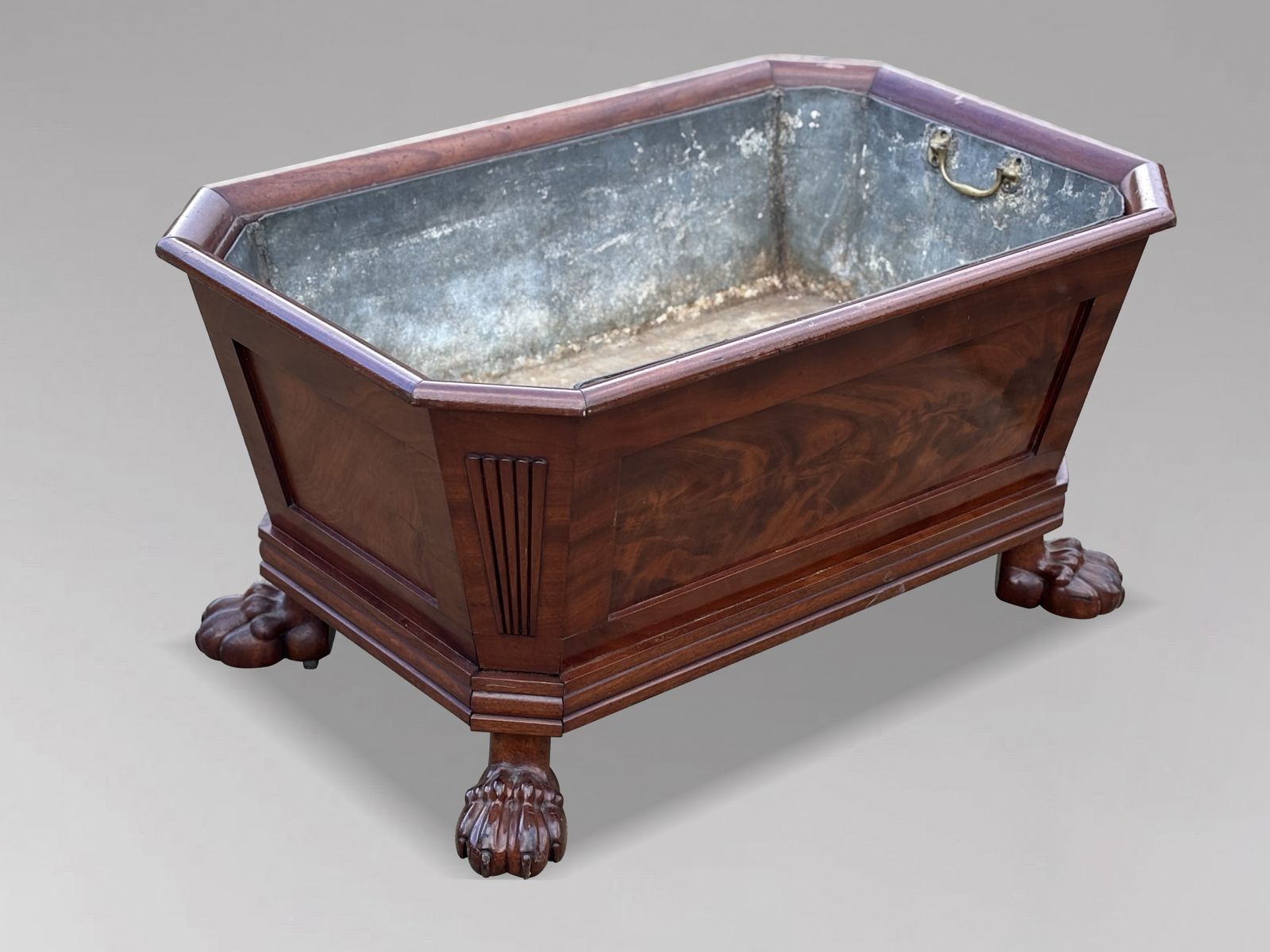 Early 19th Century Regency Period Mahogany Sarcophagus Wine Cooler photo Home Decor