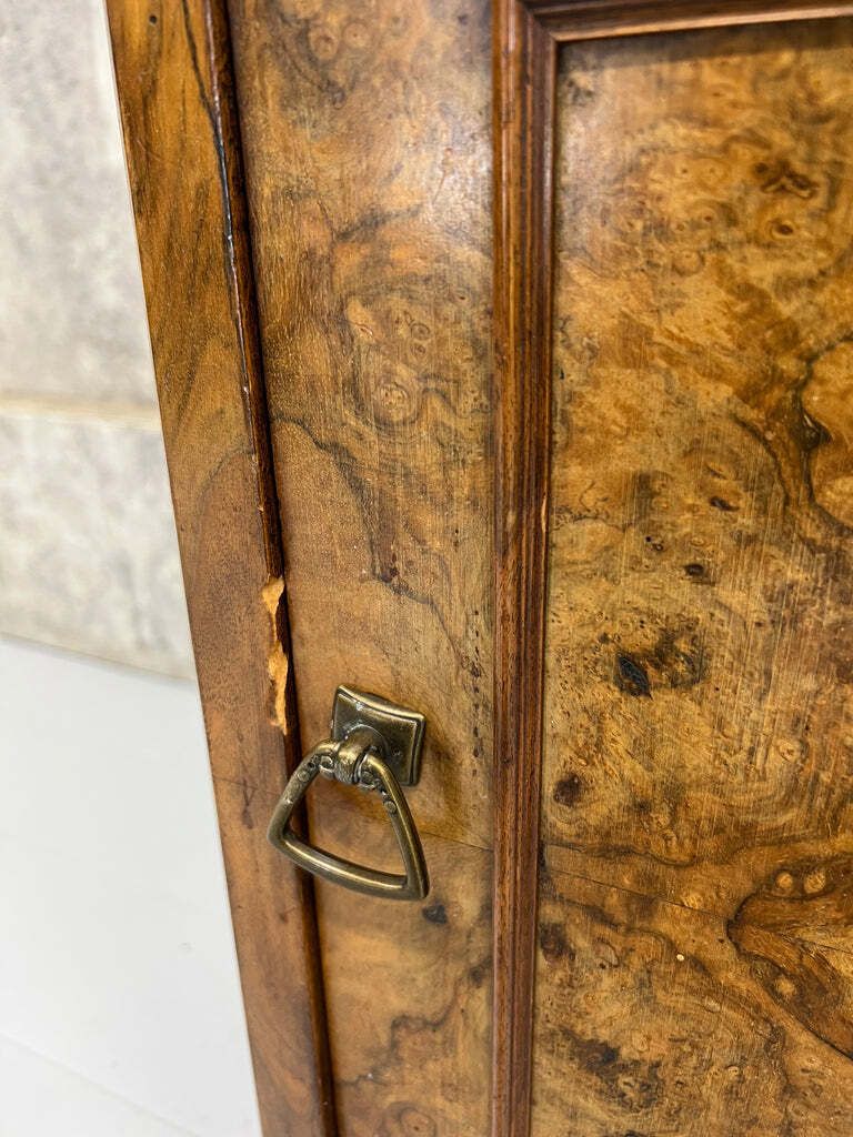 Black Marble And Walnut Wood Bedside Cabinet photo 145.0