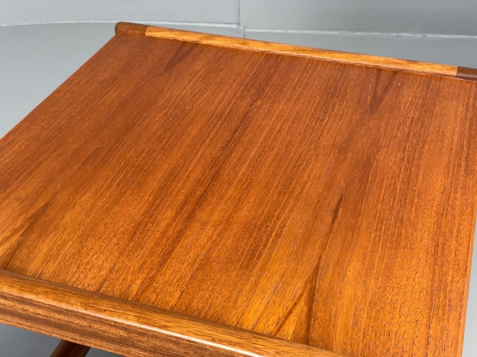 photo for sale Vintage Teak Side Table Danish 1970s With Magazine Rack Bedside Mwoo