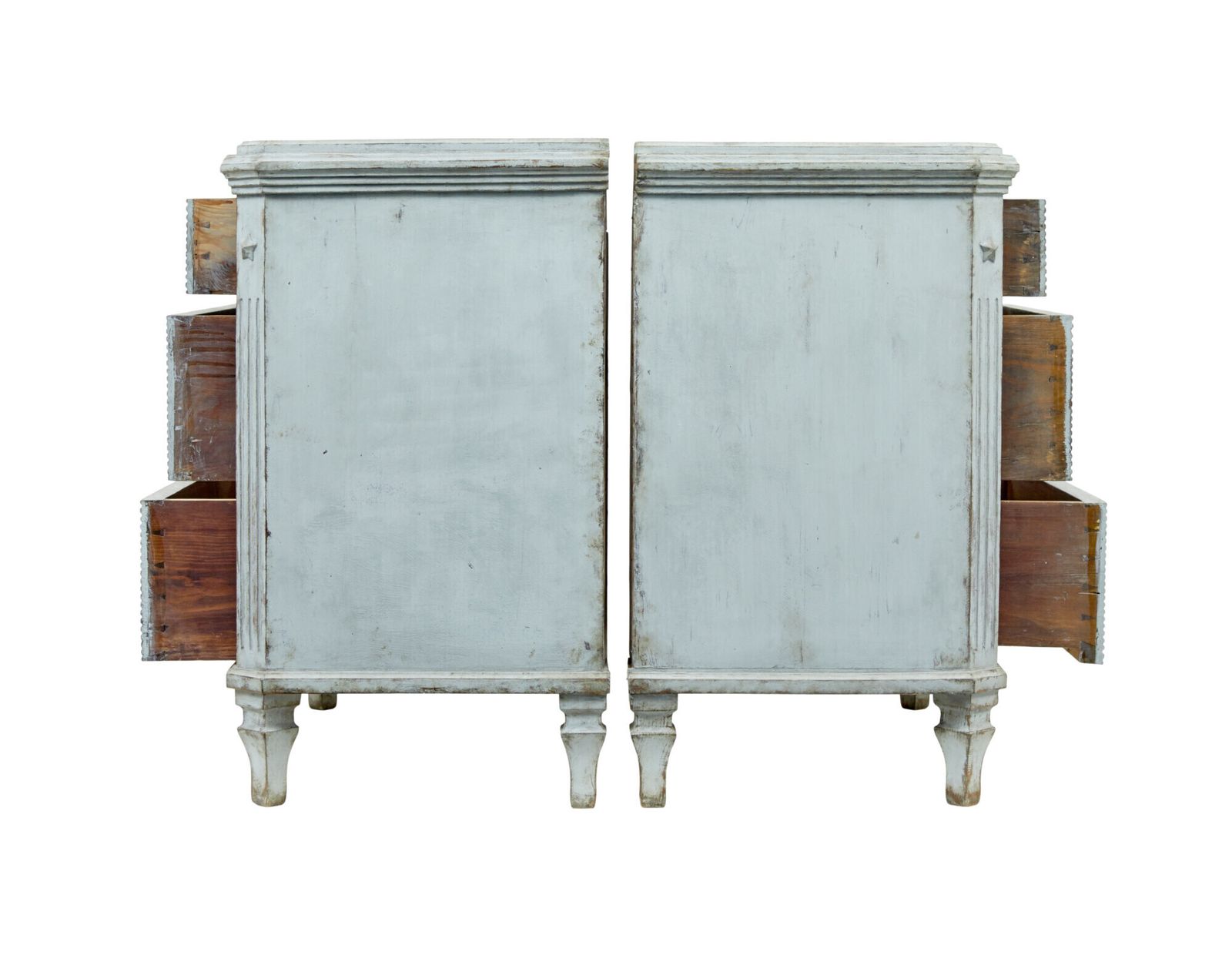 19th Century Pair Of Hand Painted Swedish Chest Of Drawers photo vintage