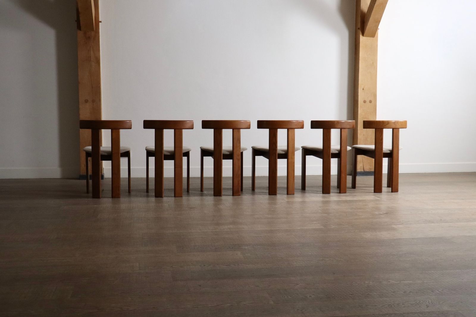 Set Van 6 Eetkamerstoelen Van Luigi Vaghi Voor Former, Italië, Ca. Jaren 1960 photo vintage