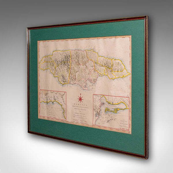 Antique Jamaica Map, English, Caribbean, Cartography, Thomas Jefferys, Georgian photo for sale