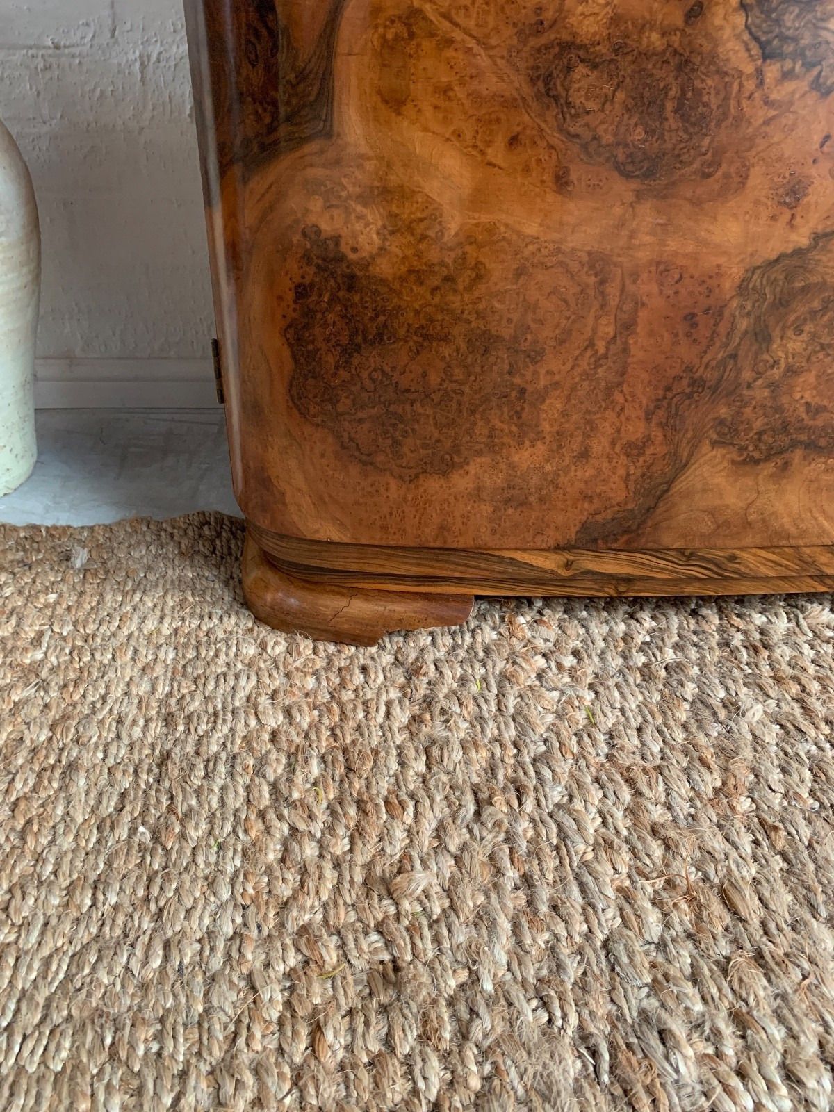 Art Deco Double Wardrobe – Burr Walnut Veneer photo buy
