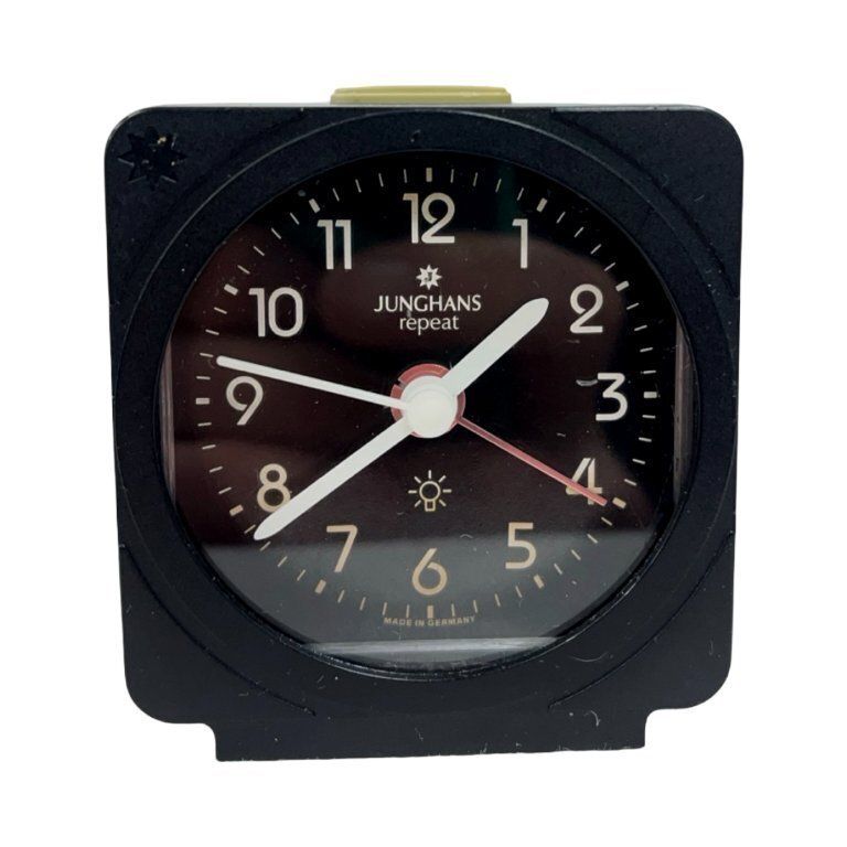 Junghans Repeat Vintage Alarm Clock Germany Modernist Design Collector's Item 1970s