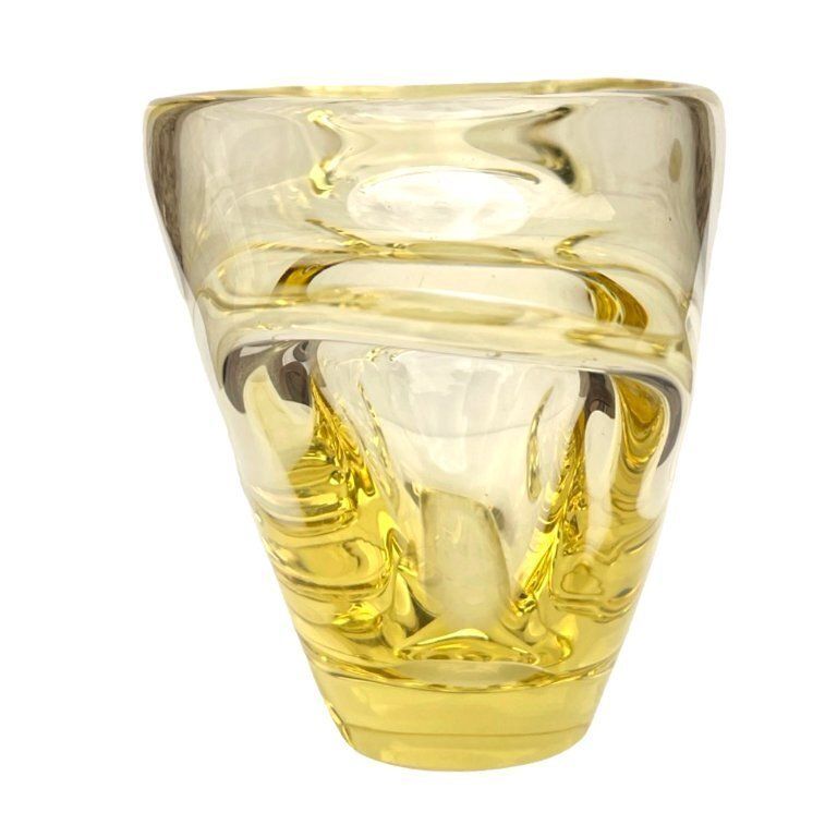 Glass Vase Designed By M. Klinger, železný Brod Glass (Zbs), Czechoslovakia, 1960s. photo Home Decor
