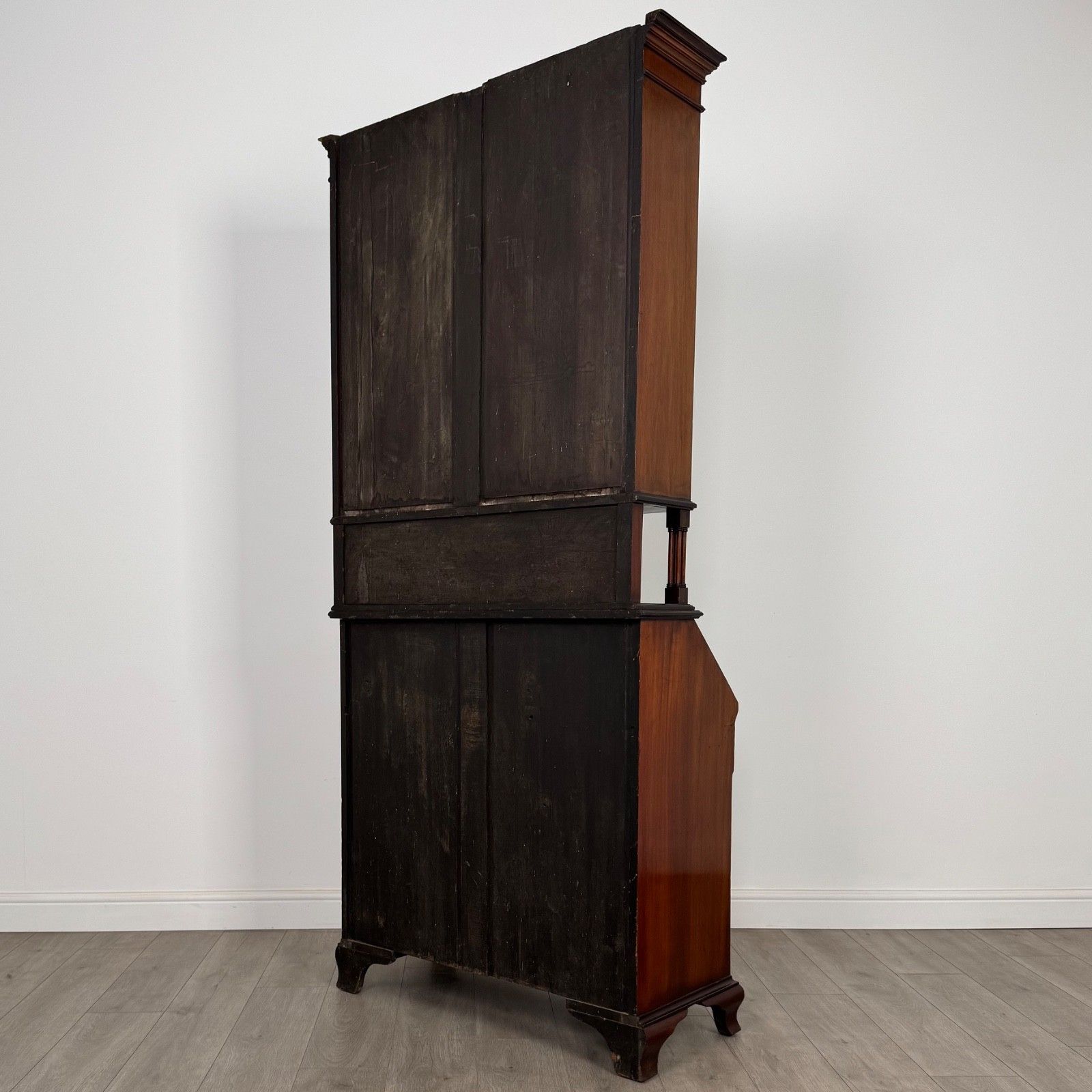 Antique 20th Century Chippendale Style Bureau Bookcase photo vintage