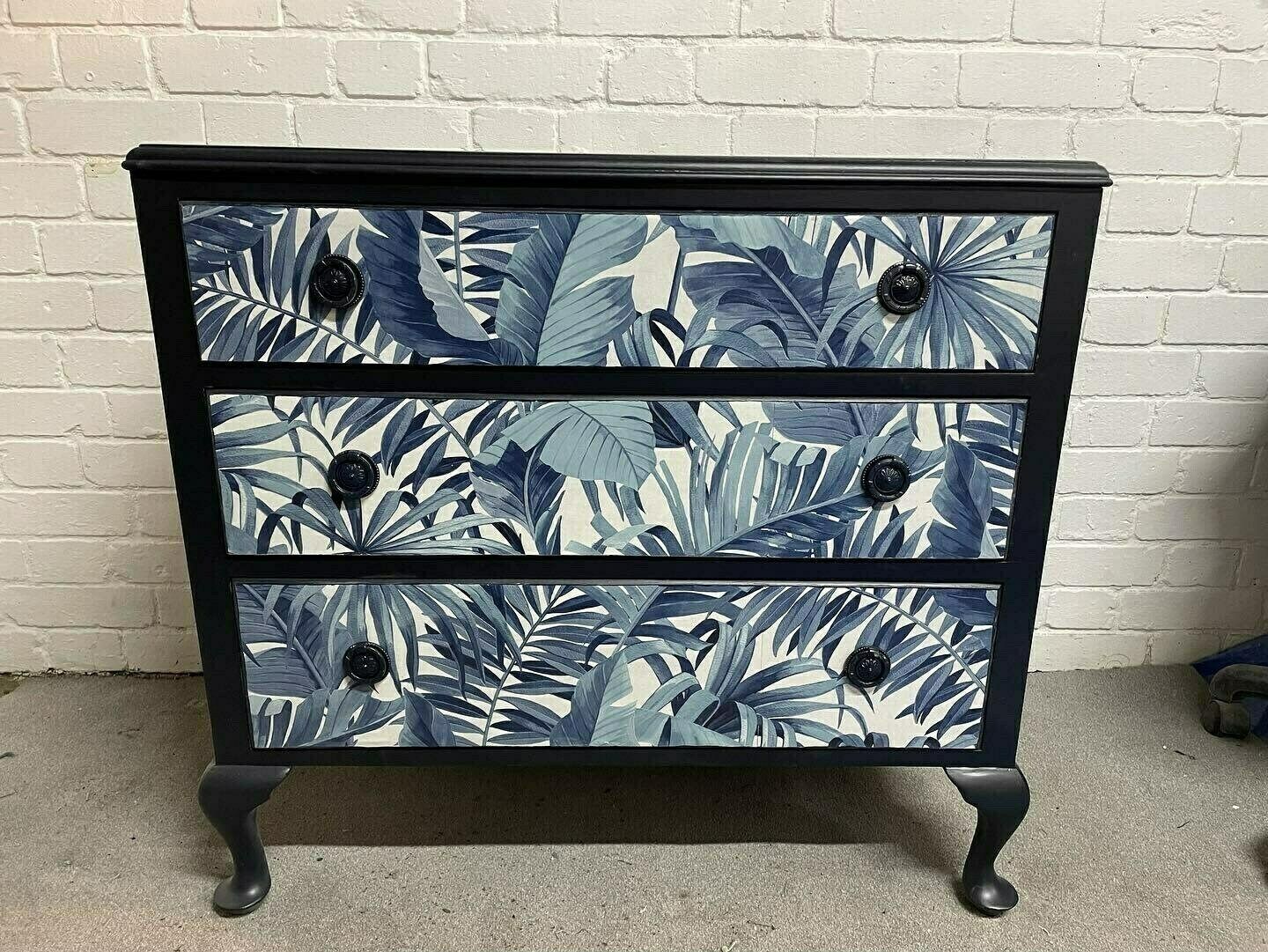 Queen Ann Decoupage Chest Of Drawers   Professional Spray Painted Finish photo buy