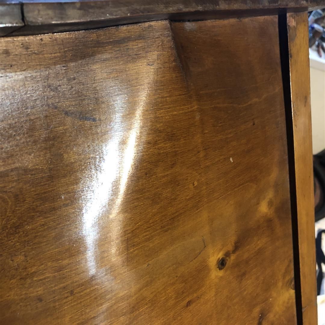 photo vinterior Antique Satinwood Dressing Chest Of Drawers With Mirrored Top 1910s
