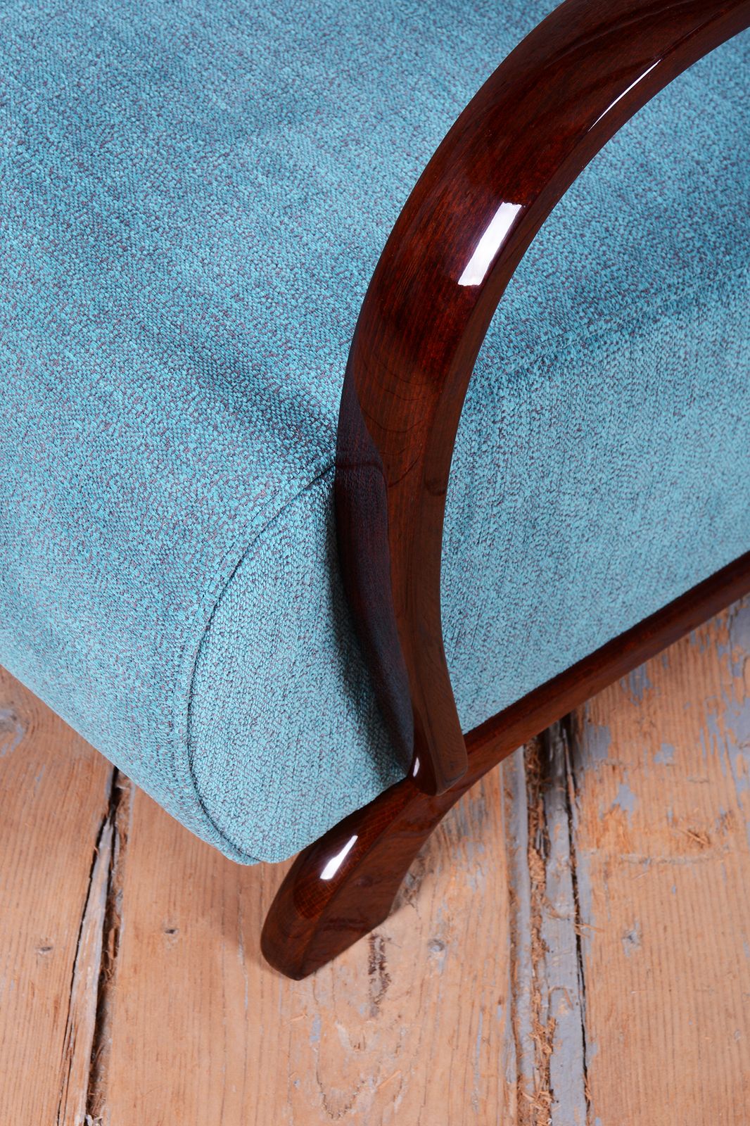 1100.0 Restored Art Deco Armchair, By J. Halabala For Up Zavody, Walnut, Czech, 1930s photo