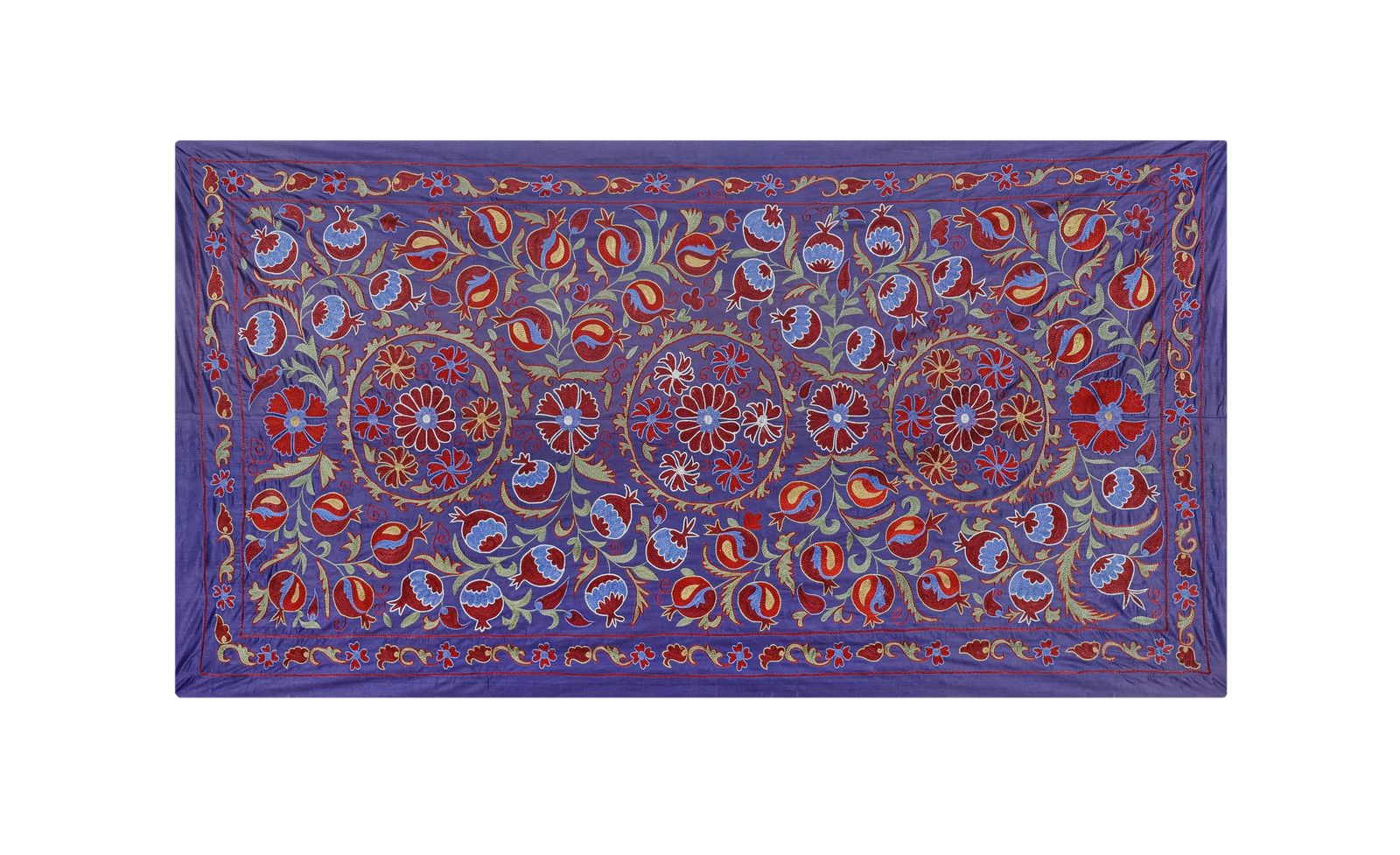 Traditional Uzbek Suzani Fabric   Silk Uzbek Wall Decor   Suzani And Bed Cover 102 X 189 photo furniture
