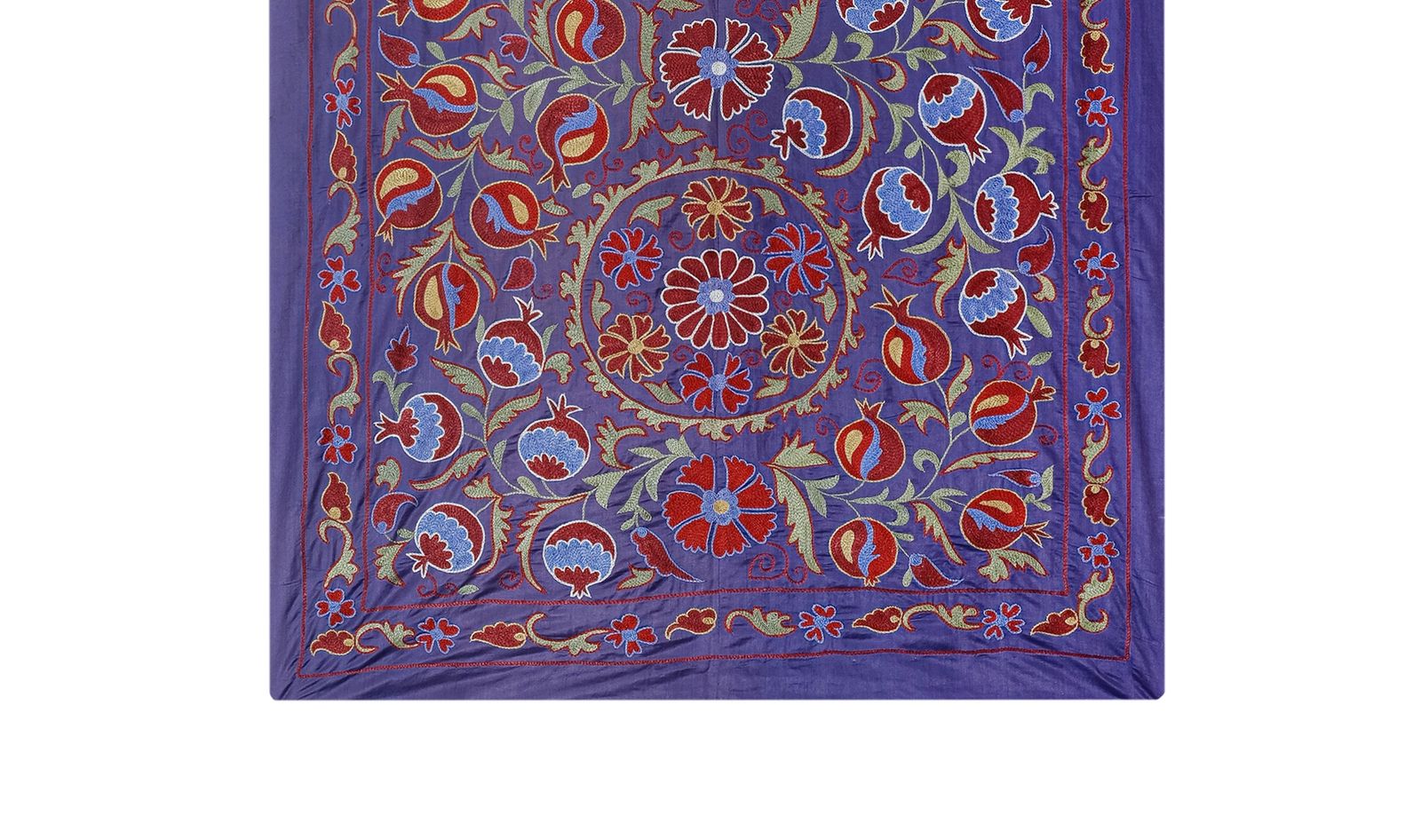Traditional Uzbek Suzani Fabric   Silk Uzbek Wall Decor   Suzani And Bed Cover 102 X 189 photo buy
