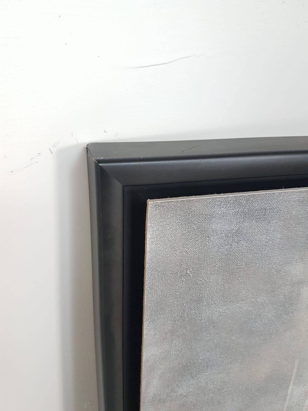 Vtg Late Mid Century Abstract Wall Hanging Signed Print Picture Retro R335 photo vintage
