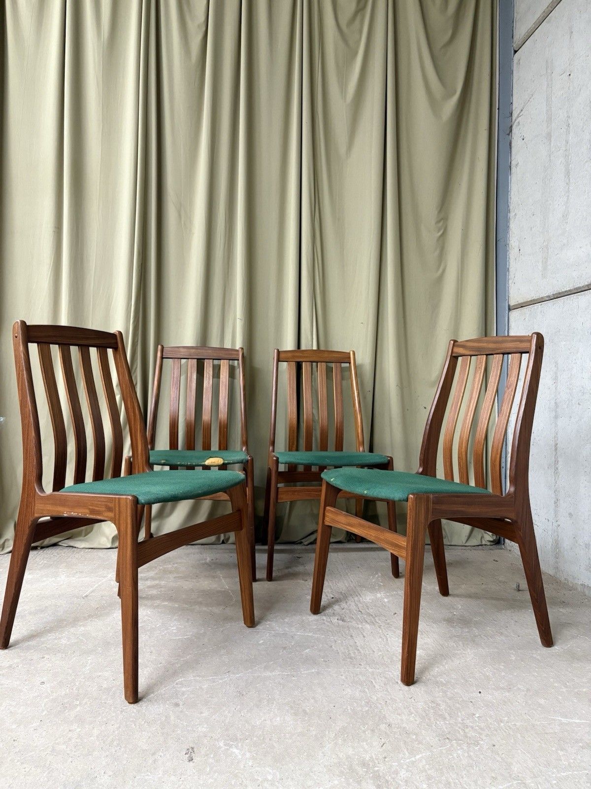 Vtg Mid Century 4 Schonning & Elgaard Danish Dining Chairs Retro Scandi R1005