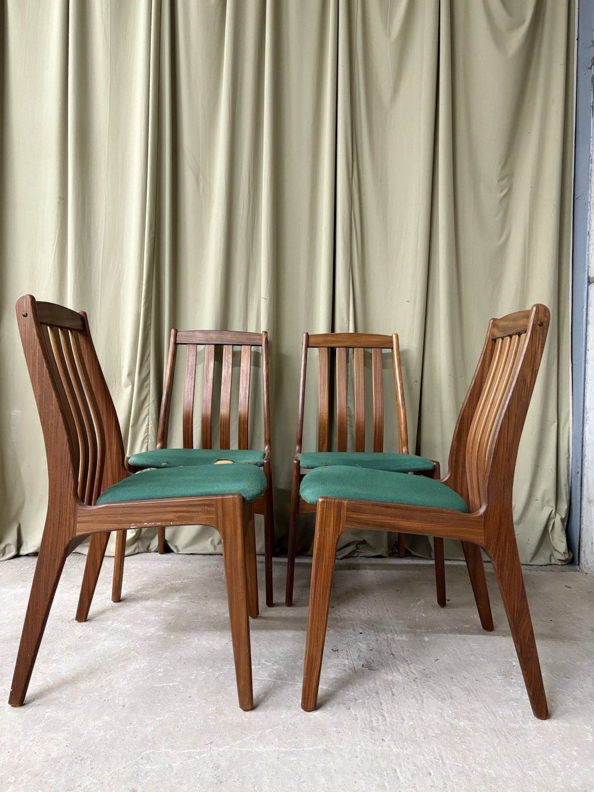 Vtg Mid Century 4 Schonning & Elgaard Danish Dining Chairs Retro Scandi R1005 photo vinterior