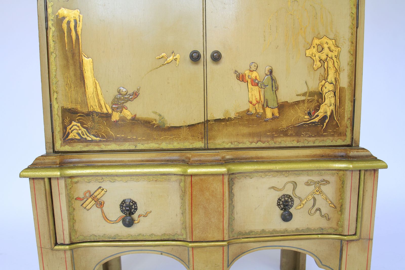 Fine Chinoiserie Decorated  Bedside Cupboard Circa 1900 photo for sale