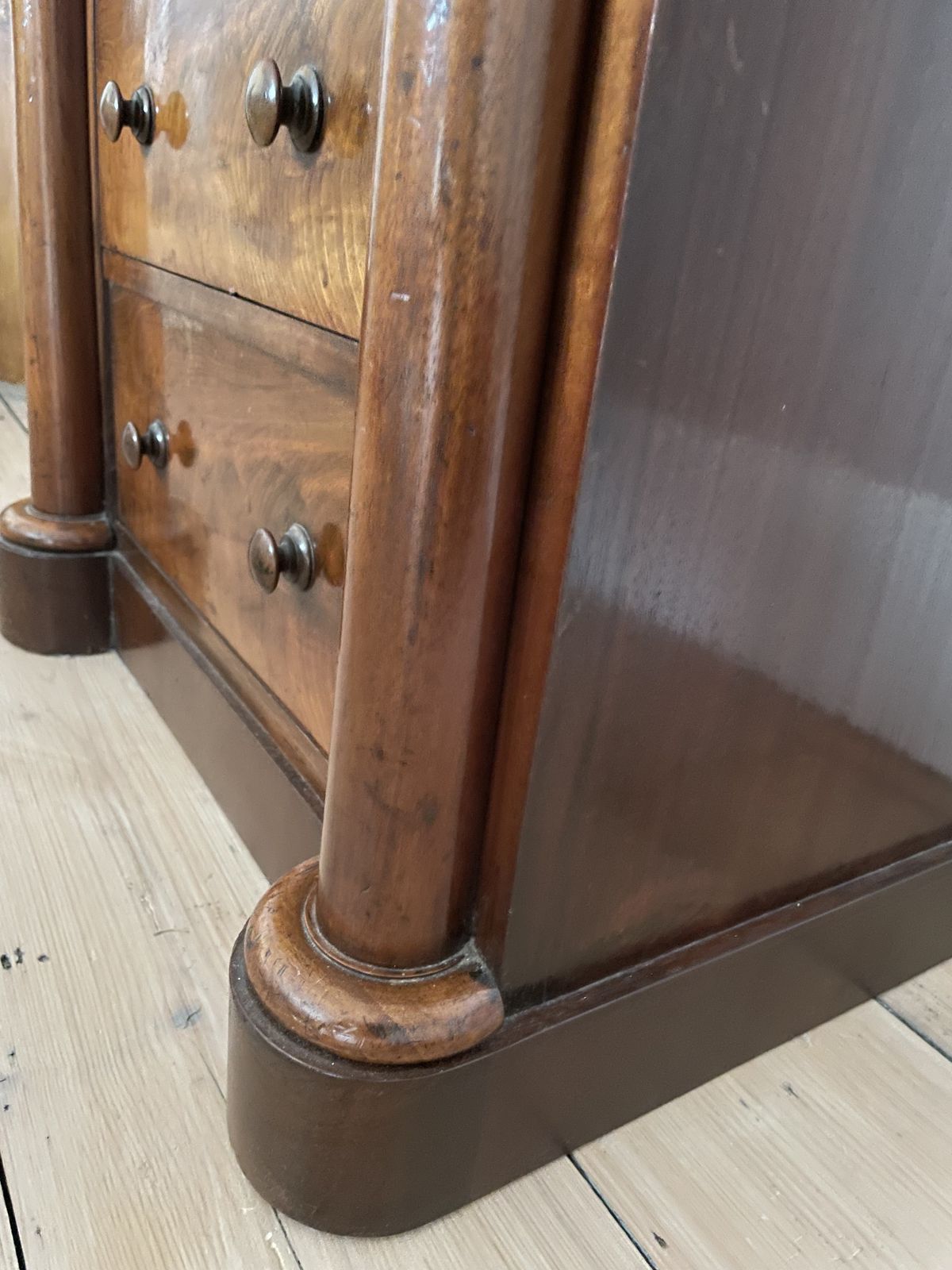 19th Century Empire Small Chest Of Drawers With Detached Columns photo 500.0