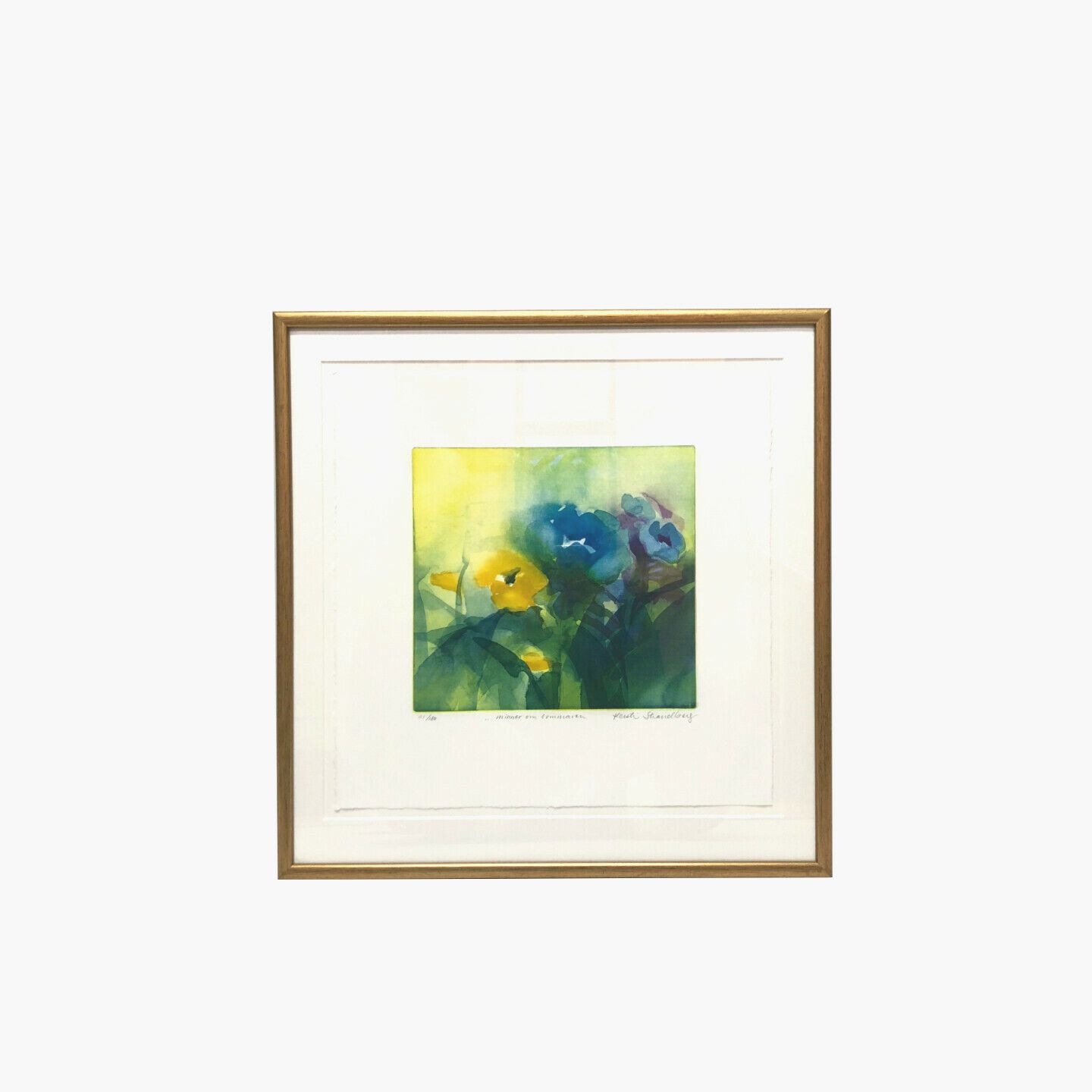 Lithography Floral, By Kersti Strandberg "Reminiscent Of Summer" Original Print