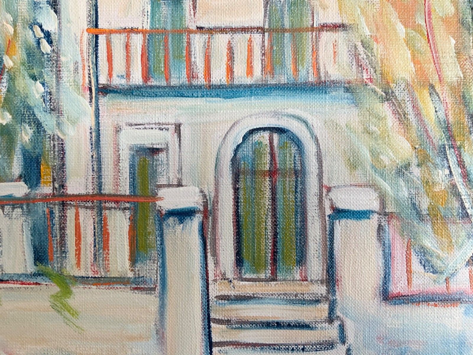Art Original Swedish Oil On Canvas, Italy By Gunnar I. Erixon photo