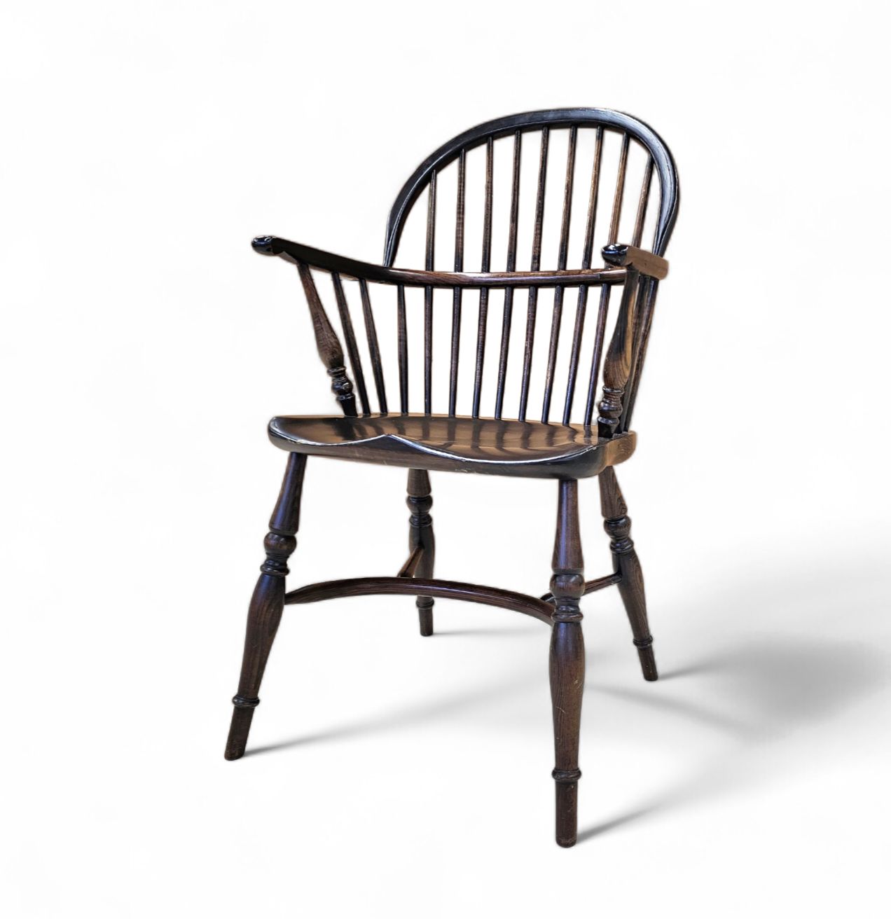 photo furniture 4 X Classic Georgian Bow And Stick Back Windsor Chair / Crinoline Stretcher Chairs