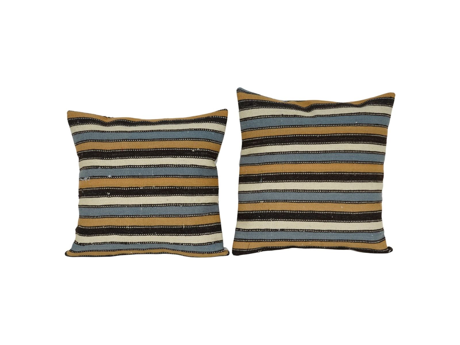 Striped Turkish Kilim Pillow Covers, Set Of 2  Cushions photo buy