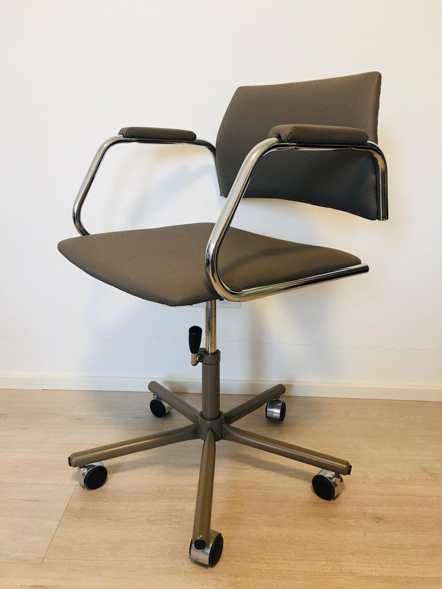 Vintage  Grey Office Chair By Kovona K 380, Czekoslovakia 1970s photo 300.0