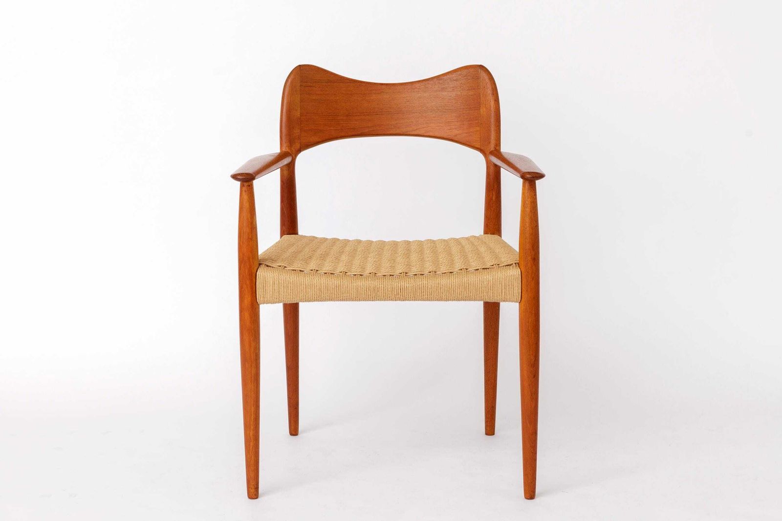 Rare Danish Teak Armchair By Arne Hovmand Olsen For Mogens Kold, 1960s Vintage