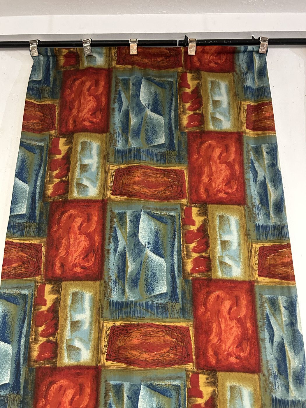 photo furniture A Pair Of Mid 20th Century Printed Hangings. Each 2.94m X 1.11m
