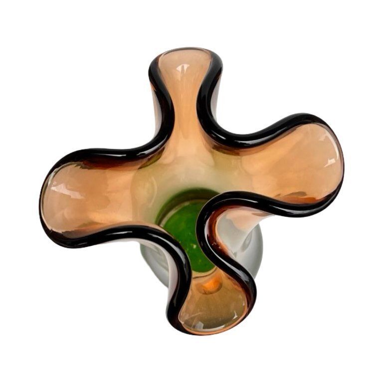 Home Decor Hana Machovská Vase, Borocrystal Nový Bor, Czechoslovakia, 1970s, Art Glass photo
