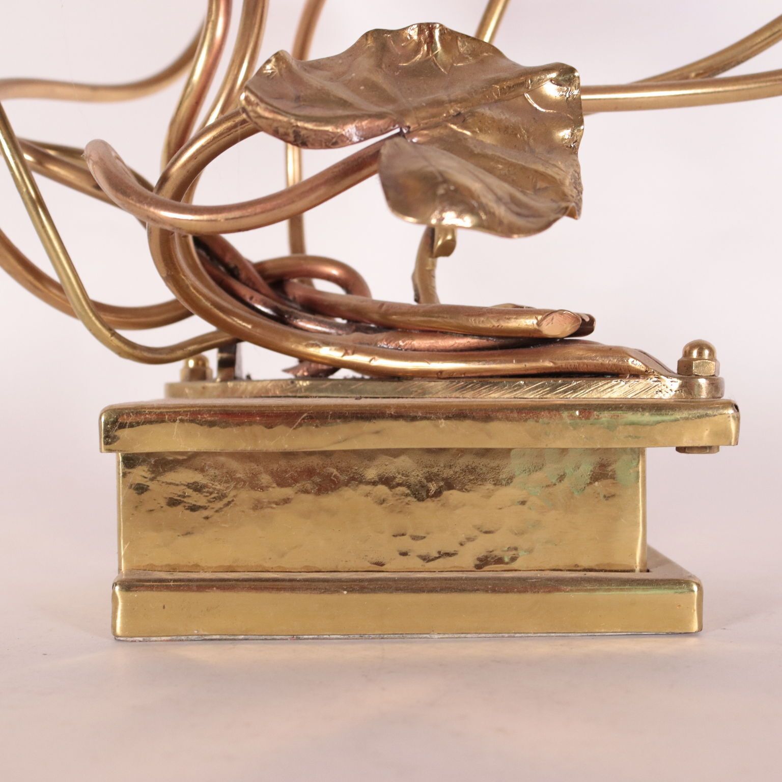 Pair Of Sculptures Maison Jensen Style Brass France 1970s photo vintage