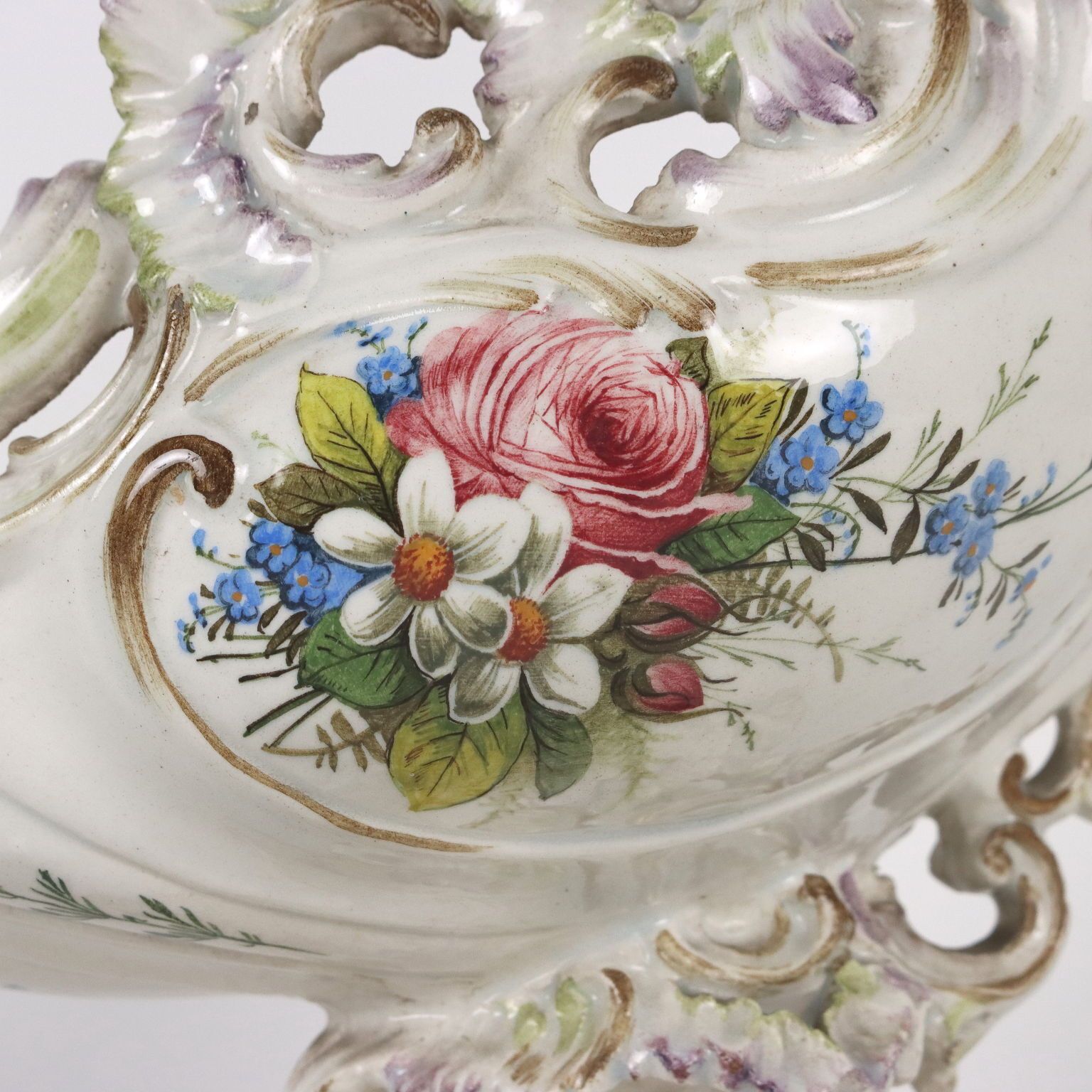 Ancient Centerpiece Nove Man. First Half XIX Century Majolica photo buy