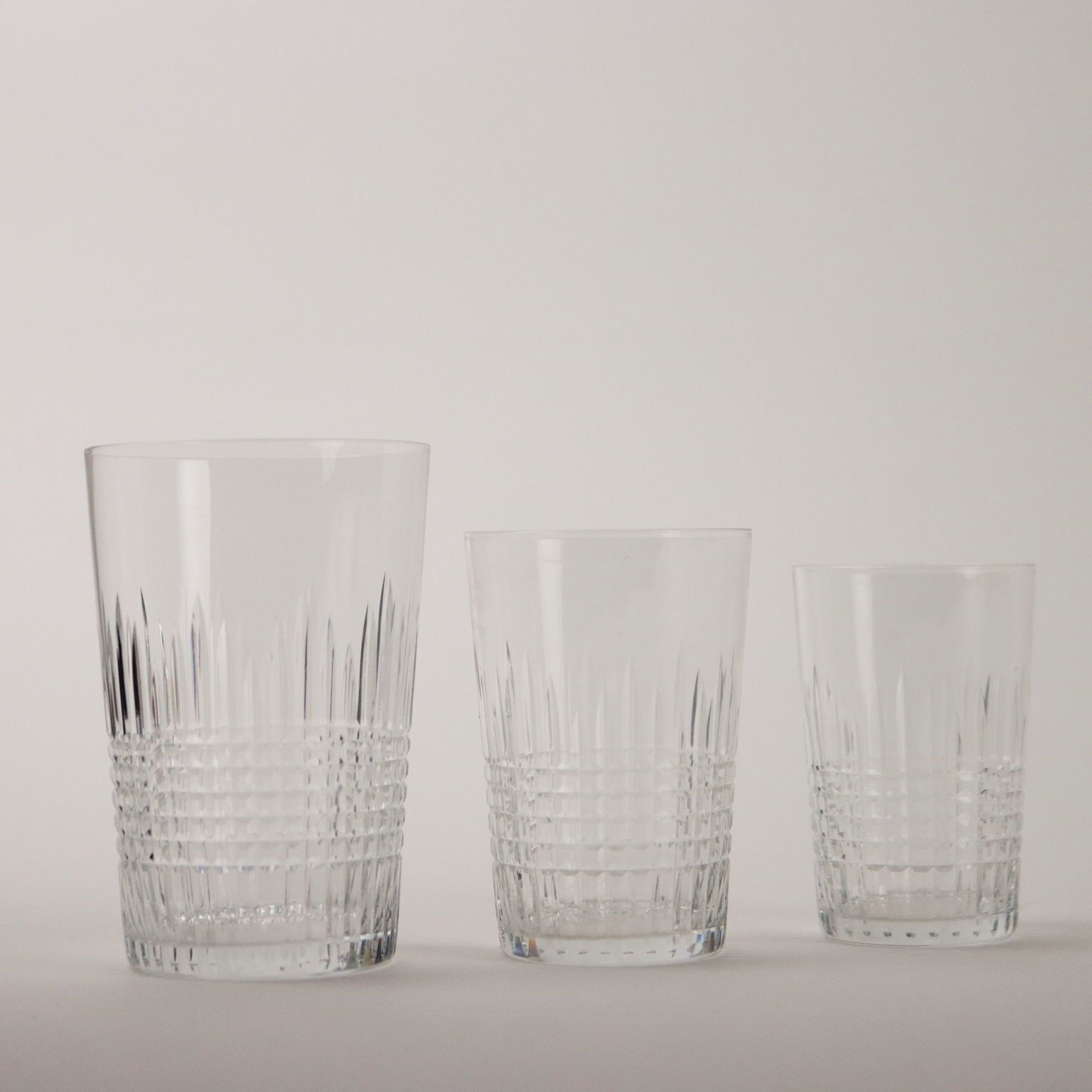 Antique Glasses Set Baccarat Crystal Nancy France XX Century photo for sale