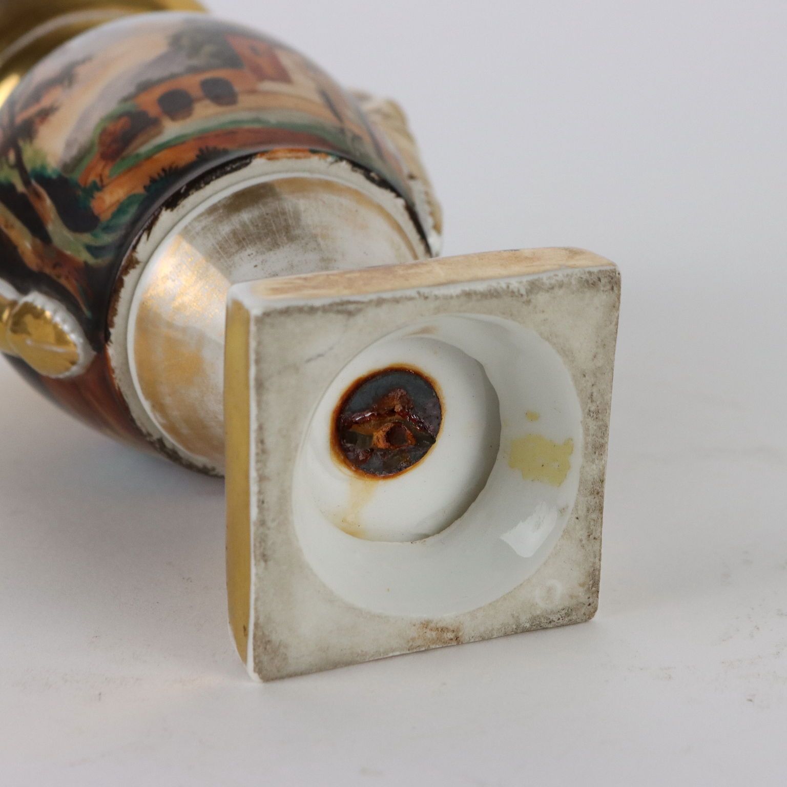 photo for sale Pair Of Antique Vases Porcelain Empire Style France XIX Century