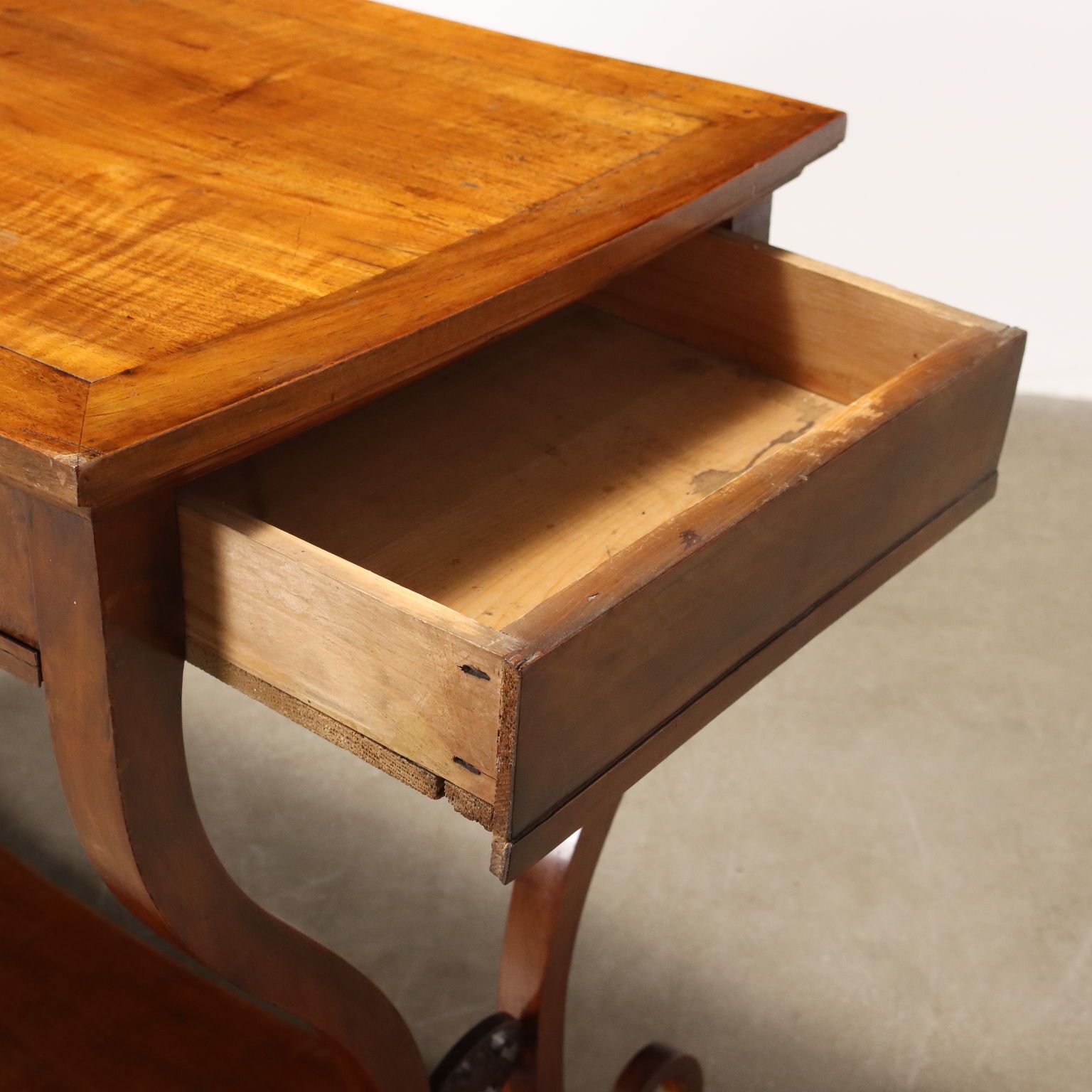 Antique Writing Desk Walnut Italy Late XIX Century photo Furniture