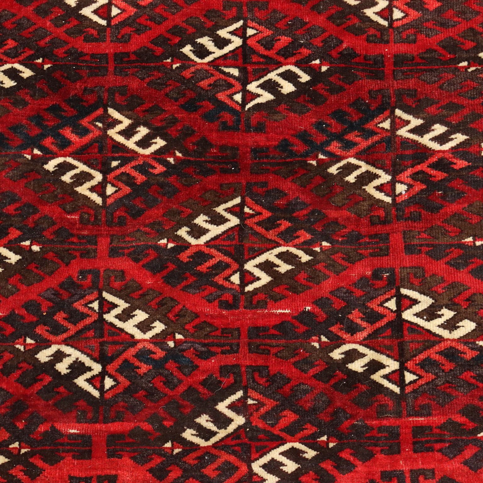 Antique Bukhara Carpet Wool Thin Knot Turkmenistan 102 X 71 In photo Textiles