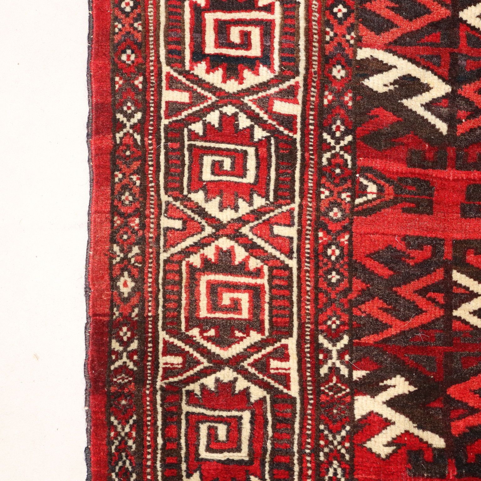 Antique Bukhara Carpet Wool Thin Knot Turkmenistan 102 X 71 In photo vinterior