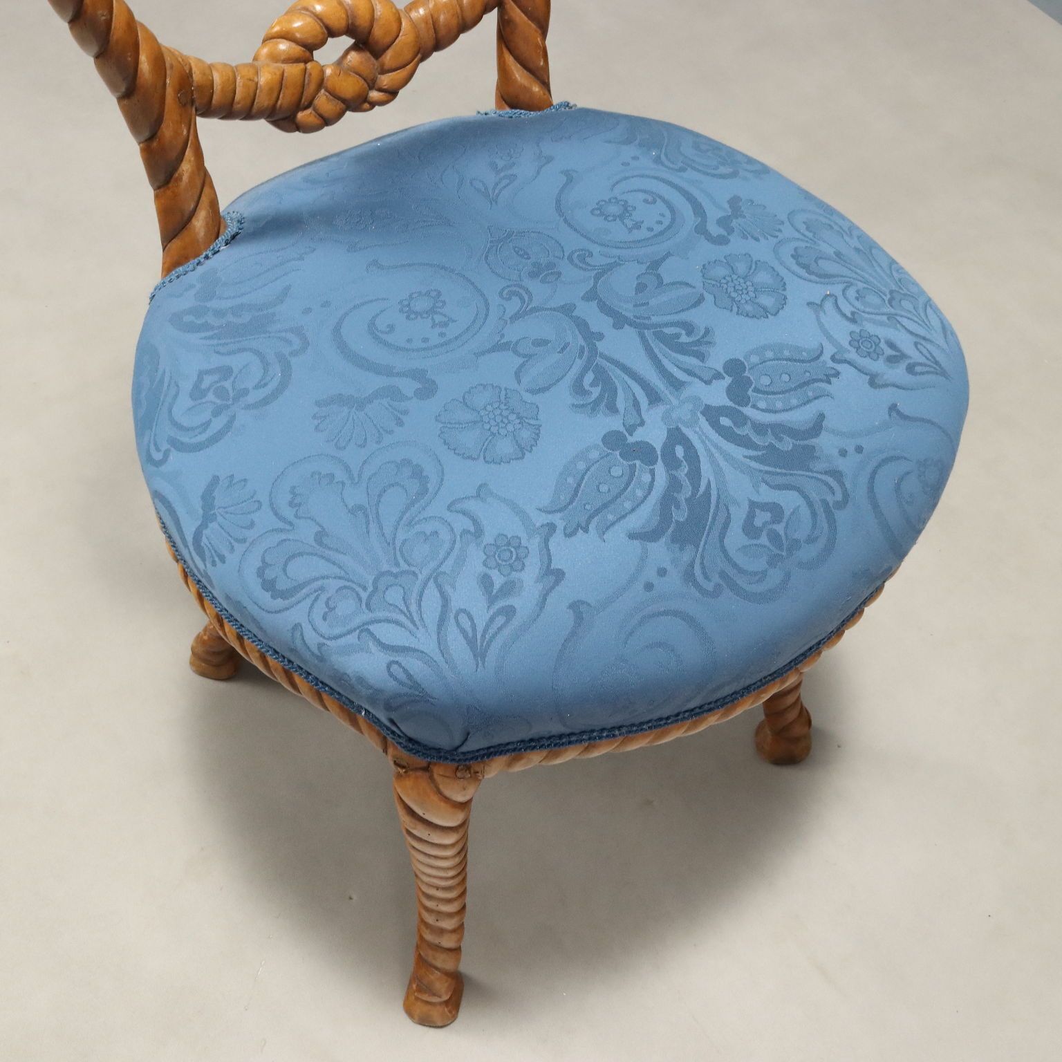 Antique Chairs Carved Beech Padded Seat Italy XIX Century photo vinterior