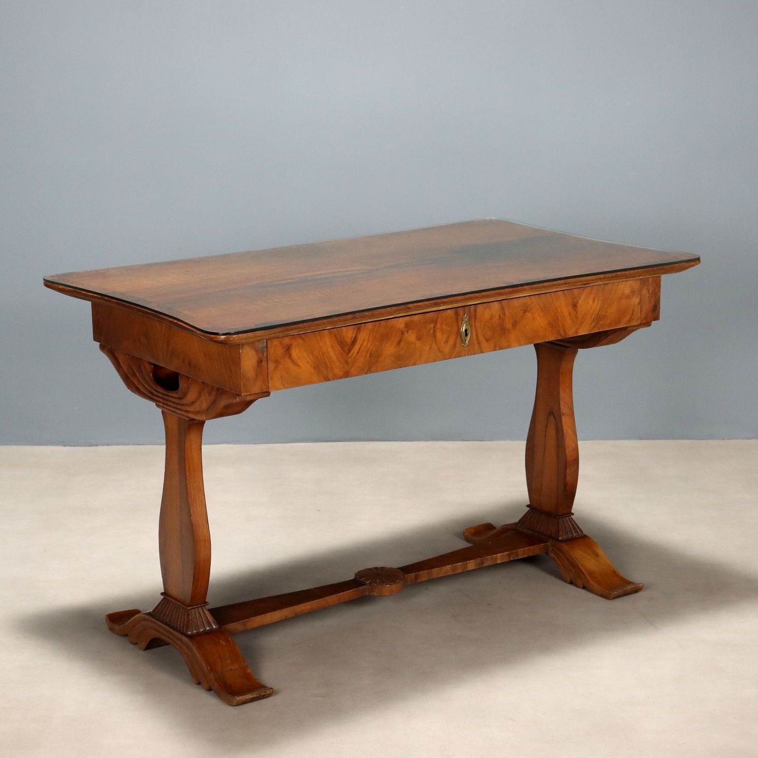 Antique Biedermeier Desk Walnut Austria Mid XIX Century