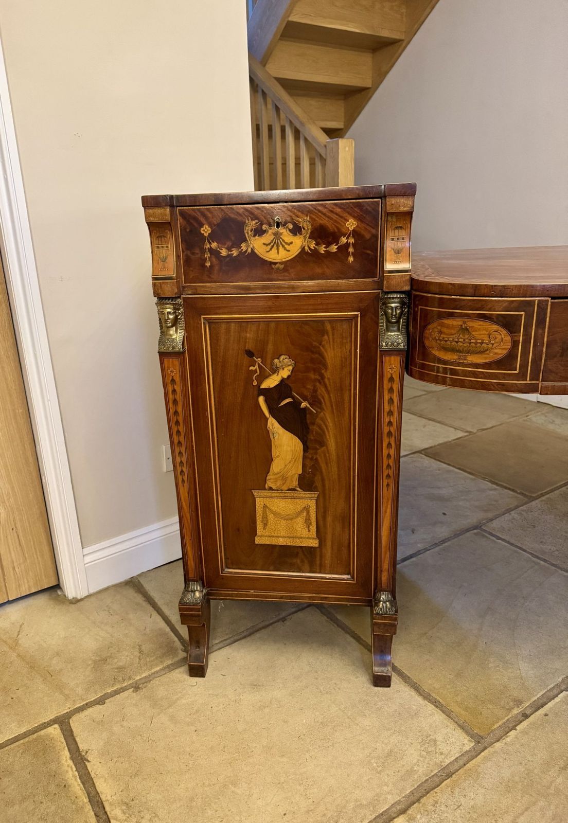 12950.0 Outstanding Quality Large George III Mahogany & Satinwood Inlaid Sideboard photo
