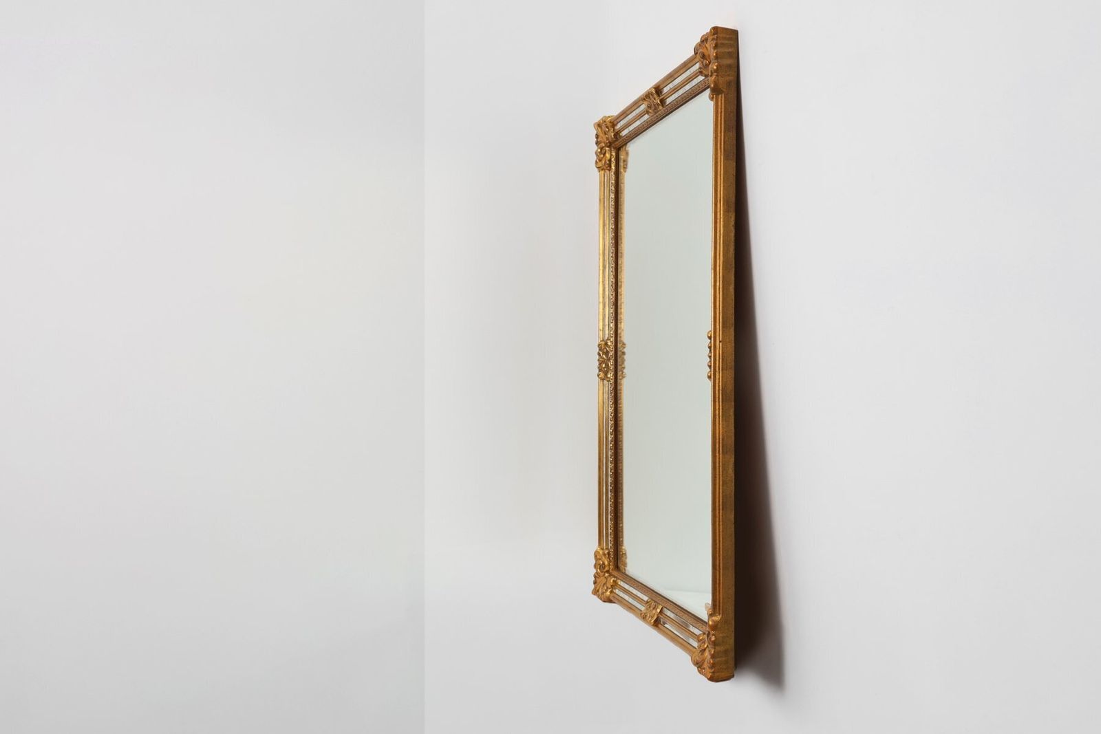 Large 20th Century Baroque Wall Mirror From Deknudt, Belgium, 1950s photo vintage