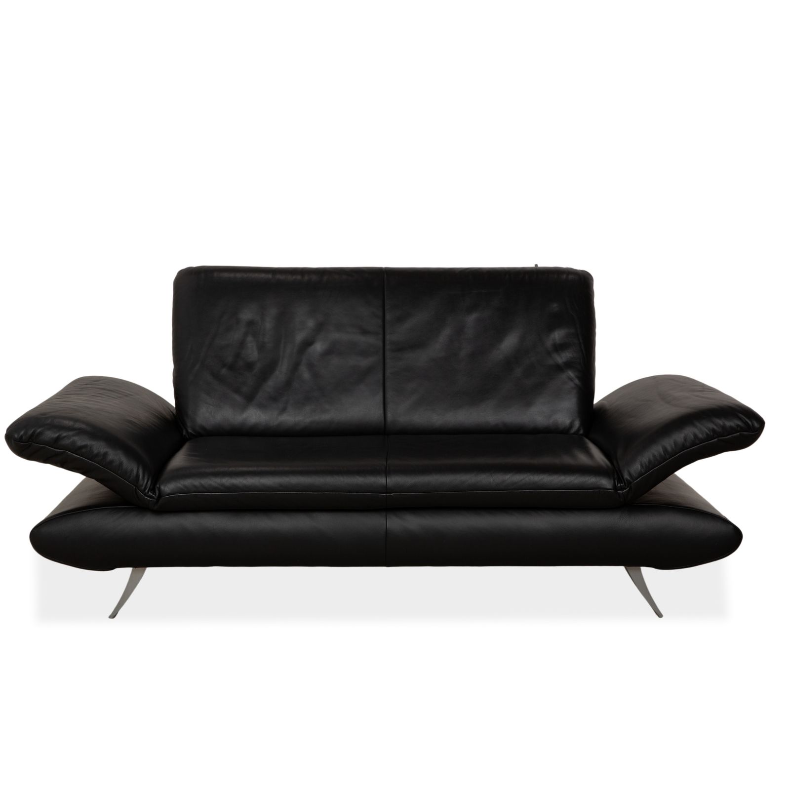 Koinor Rossini Two Seater Leather Sofa Black Manual Function